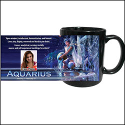 "Personalised Zodiac Mug - Aquarius (Jan21 - Feb18) - Click here to View more details about this Product